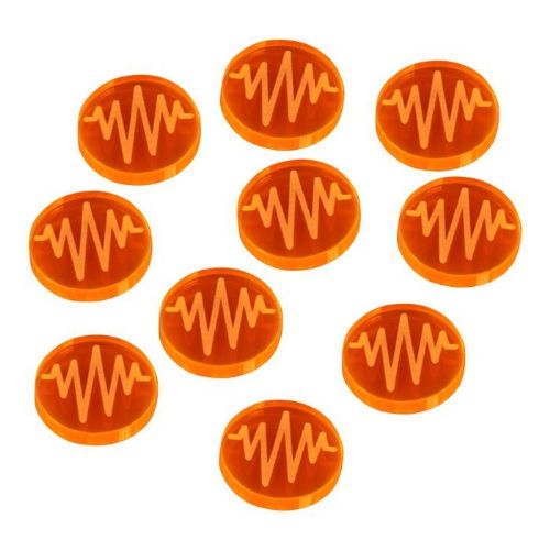 LITKO Space Fighter Jammed Tokens, Fluorescent Orange 10) for X-Wing 2nd edition